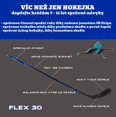 Výhody JR hokejky flex 30